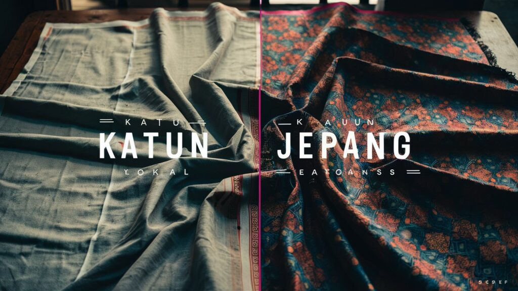 Ilustrasi Perbandingan Katun Lokal dan Katun Jepang