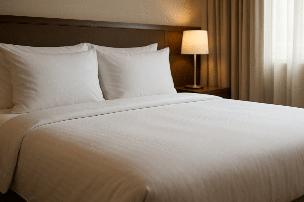 ilustrasi sprei hotel