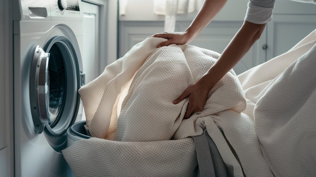 ilustrasi pencucian sprei