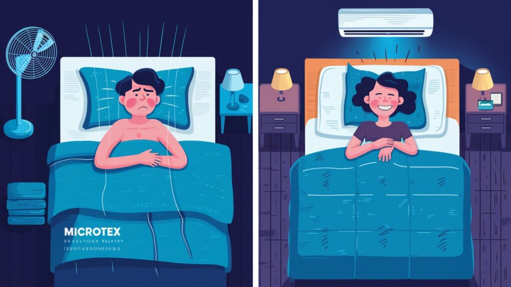 ilustrasi microtex dan sprei bahan lain