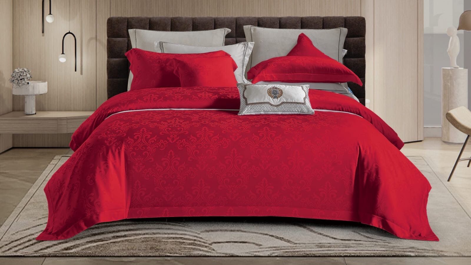 sprei bahan jaquard tencel