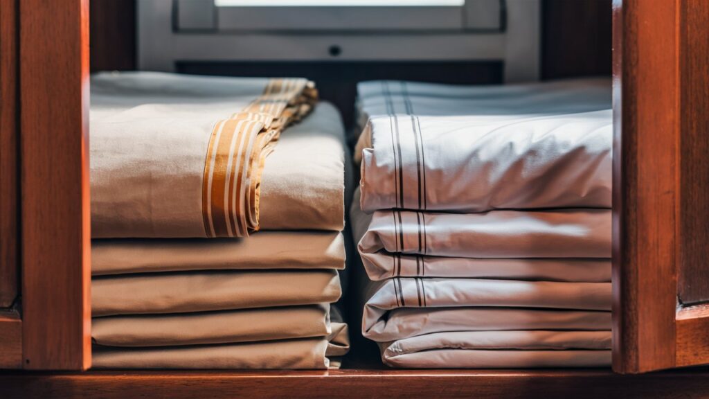 ilustrasi sprei yang disimpan lama dilemari